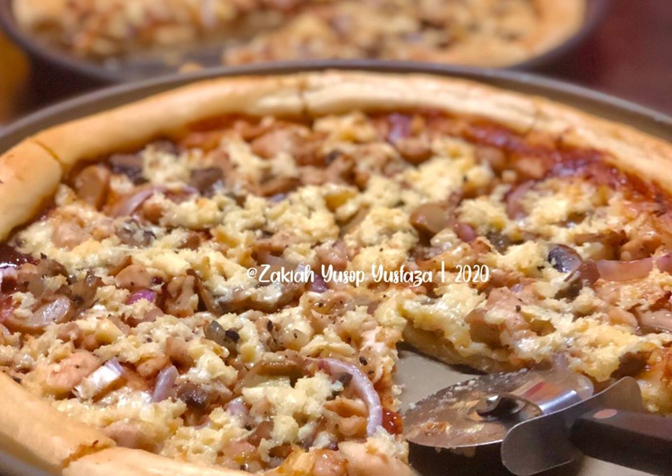 Cara Membuat Resepi Pizza Ayam Dan Cendawan Yang Lezat Sekali Resepi